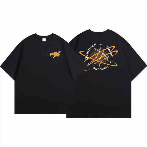 Basketball Printed Cotton T-shirt Men's and Women's Short-sl