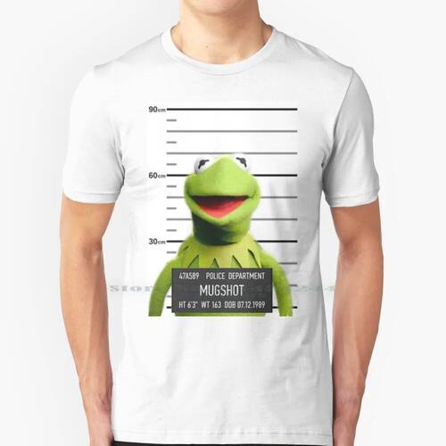Mugshot 100% Cotton T Shirt The Frog True Crime Trendy Mugsh