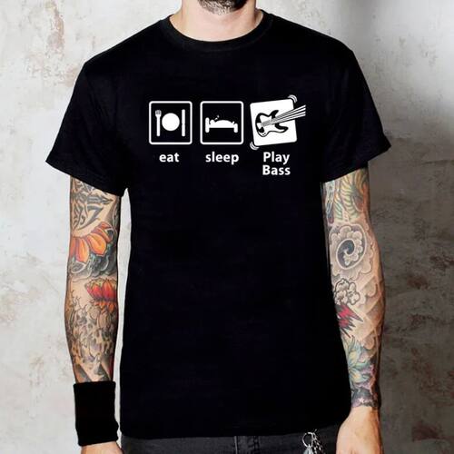 ESP Electric Guitar Print Rock T-shirt Short Sleeve Cotton B