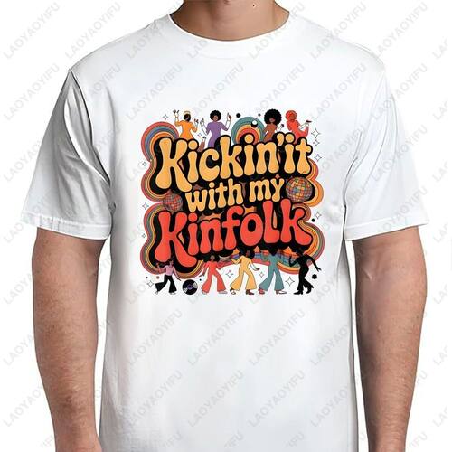 Kickin‘it with My Kinfolk Printed T-shirt Funny Hoppy Famil