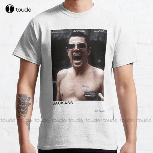 New Jackass Classic T-Shirt Cotton Tee Shirt mens t?shirts C