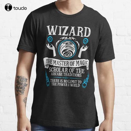 New Wizard The Master Of Magic - Dragons (White Text) T-Shir