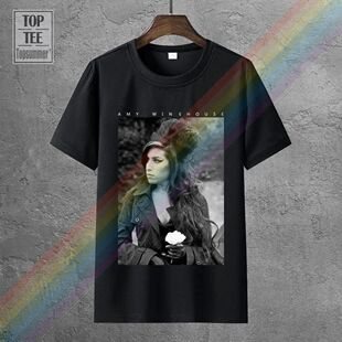 Amy Winehouse Flower Portrait Rock Official Tee T Shirt Mens