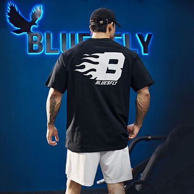 Men's Fitness Training Sports Loose T-Shirt Printed Fashion