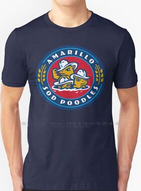 Amarillio Sod Poodles 100% Cotton T Shirt Pople Jerrsey Humo