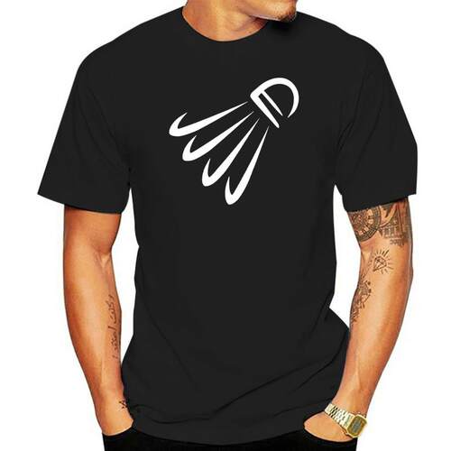 Fashion Badminton Shuttlecock Casual T-Shirt
