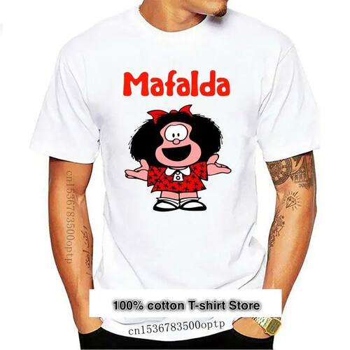 Camiseta con estampado de MAFALDA para hombre y mujer, Tops