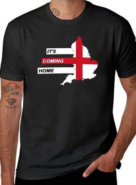 ITS COMING HOME ENGLAND FOOTBALL T-Shirt boys whites vintage