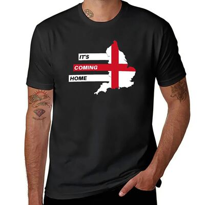 ITS COMING HOME ENGLAND FOOTBALL T-Shirt boys whites vintage