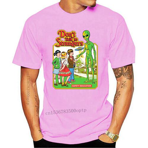 Don Talk to Strangers Funny Cotton Men's T-shirts Short Slee