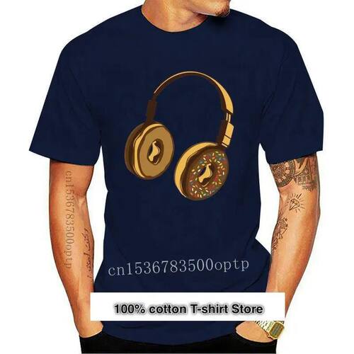 Camiseta Unisex con auriculares, Donut, DJ, vinilo para disc
