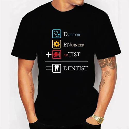 FP Male T-shirt Doctor Engineer Artist Equal Funny Shirt Ove