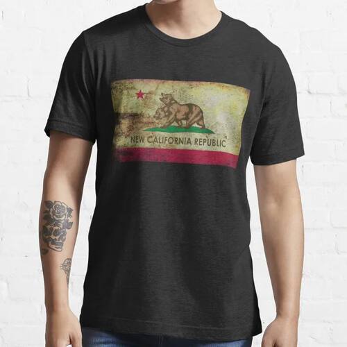 New New California Republic Grunge T-Shirt Cotton Men Tee Sh