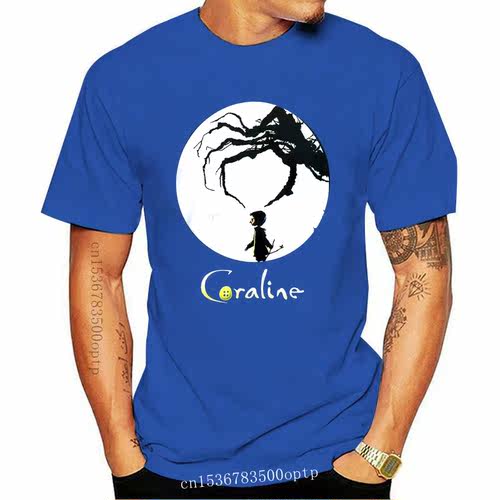 New 2021 Popular Coraline Men's Black T-Shirt S-3XL