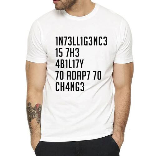 LE Fashion Popular Tshirts Stephen Hawking Formal Quotes Int