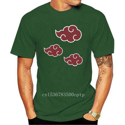 New Shippuden Anime Manga AKATSUKI CLOUDS Adult T-Shirt All