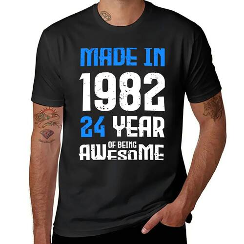 Birthday Born In 1982 T-Shirt shirts graphic tees summer top