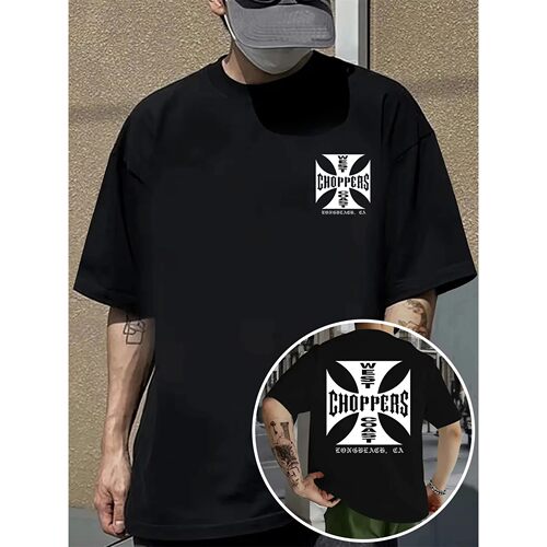Men's Summer 100 Cotton Fashionable Casual Sports Loose Plus