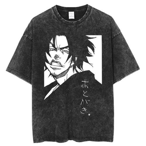 Samurai Champloo Retro Washed Old Short-sleeved Cotton T-shi