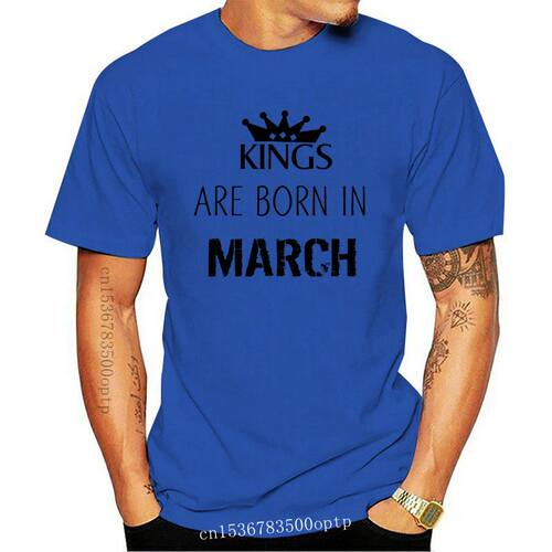 Fashion Men Shirt Free Shipping Kings Are Born In March Birt