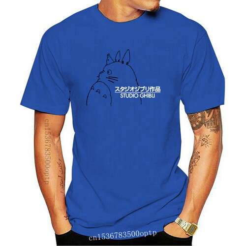 New Studio Ghibli Logo T-Shirt My Neighbour Totoro Tee Men P