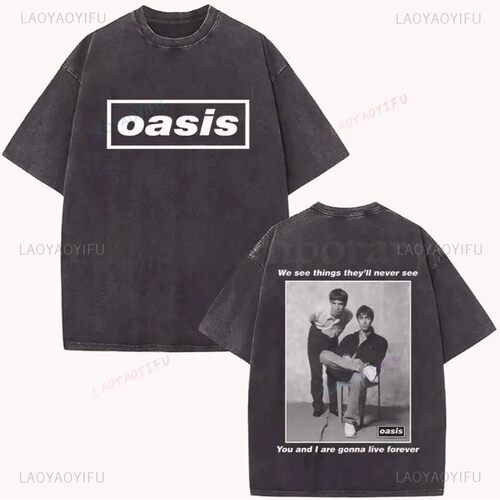 Retro Oasis Live 2025 Tour Printed T-Shirts Man Women Summer