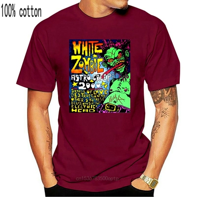 Vintage White Zombi 1995 Tour Concert T Shirt