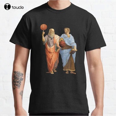New Plato And Aristotle In Epic Basketball Match T-Shirt Cot