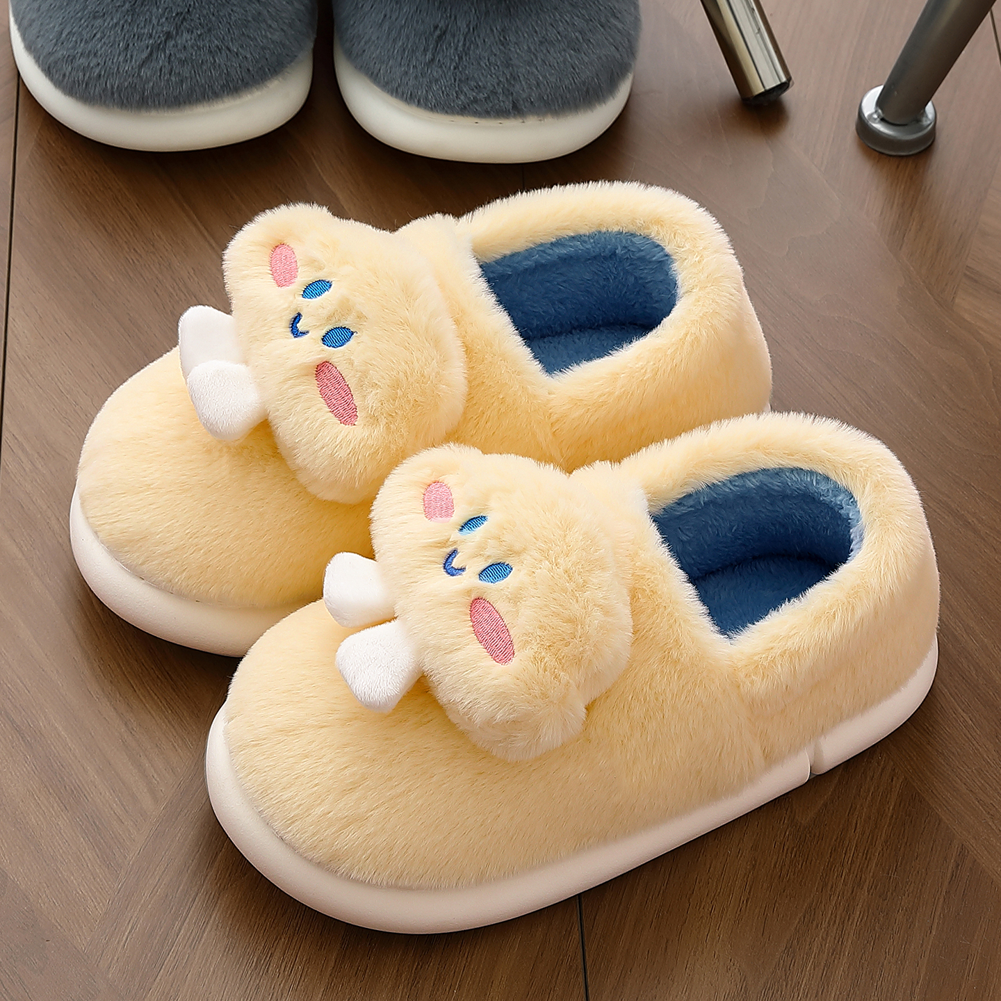 棉拖鞋女士冬季2025新款厚底保暖