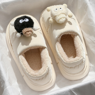 包跟室内家居防滑软底棉鞋 2025新款 冬天外穿 女士秋冬季 防水棉拖鞋