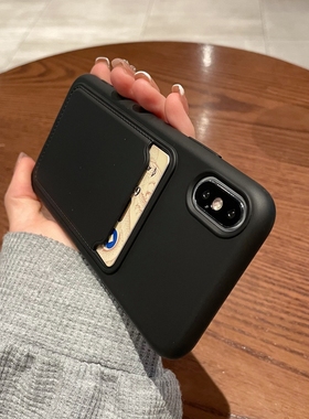 卡包一体适用苹果x手机壳iphone硅胶xsmax隔层xr简约iphonex卡套xsxmaxs卡槽xmax插卡iponex女8x男10新款证件