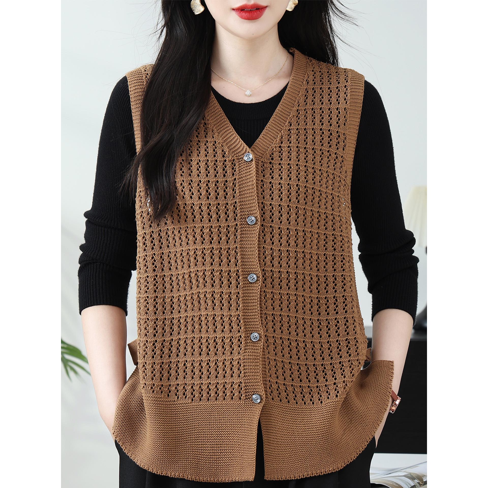 JOYIASS2025秋季新款设计感针织衫女开衫时尚V领纯色上衣毛衣小外