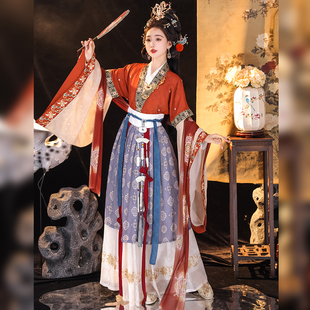 女胖MM古风河图洛书神女套装日常显瘦唐装超仙古装仕女图复原仿画