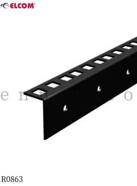 Penn Elcom机柜立柱支架L型支撑立梁金属黑色喷涂网络服务器机柜