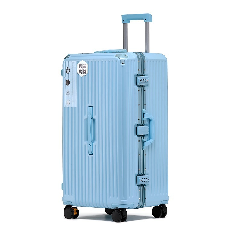 杯架款加厚铝框箱海关锁行李托运箱弹簧减震刹车万向轮拉杆箱一件