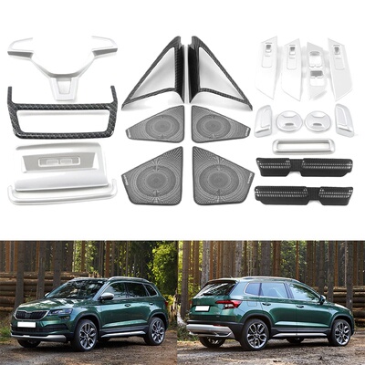 适用于 17-21款斯柯达柯珞克Karoq 玻璃升降方向盘喇叭出风口阅读