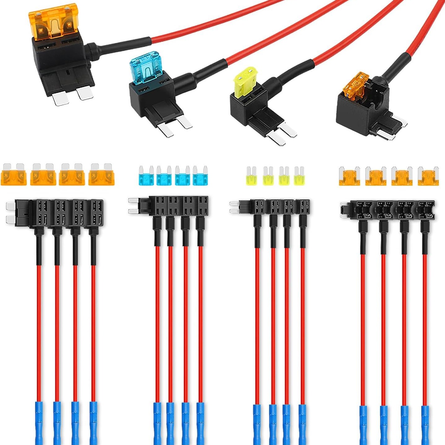 跨境批发32PCS袋装 12V/中号小号微型迷你汽车插片式保险丝取电器