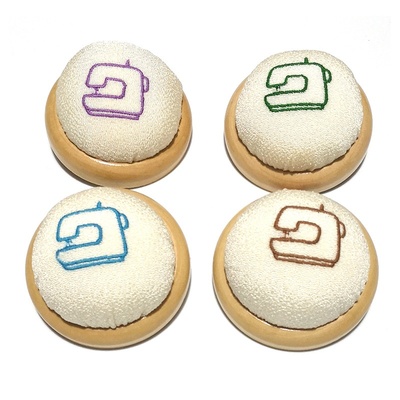 跨境绣花木底针插兔子蘑菇针扎田园风针垫和风插针包缝纫工具E430