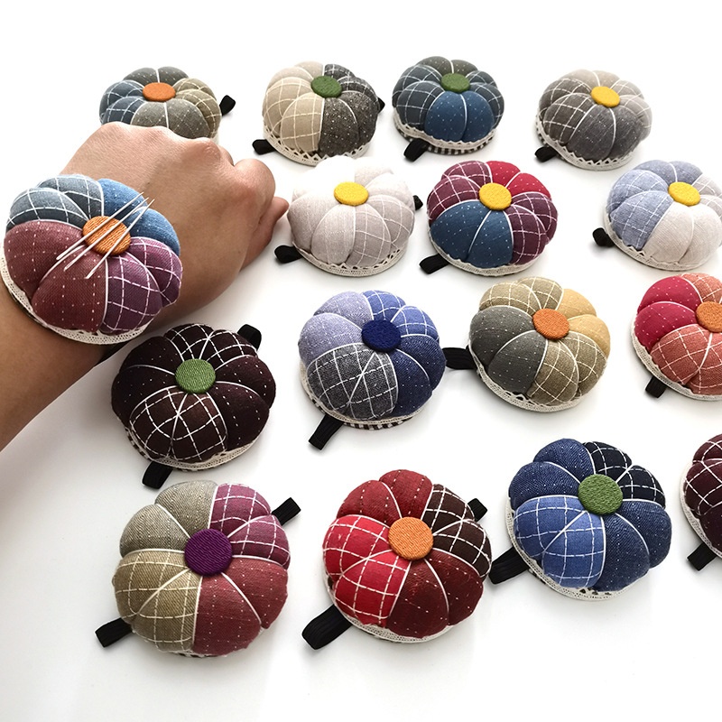 跨境手工具吸针器针插 十字绣针扎针垫磁力手腕南瓜插针包E2006