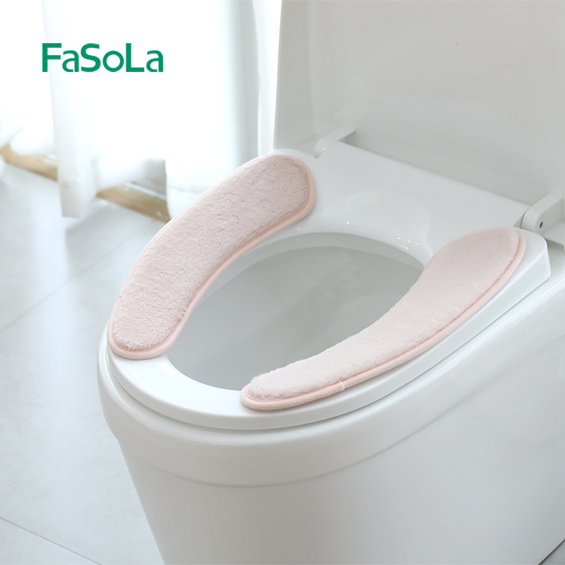FaSoLa马桶垫家用粘贴坐垫防水坐便贴卫生间通用加厚兔毛绒马桶