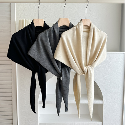 小香风羊毛披肩女秋高级感