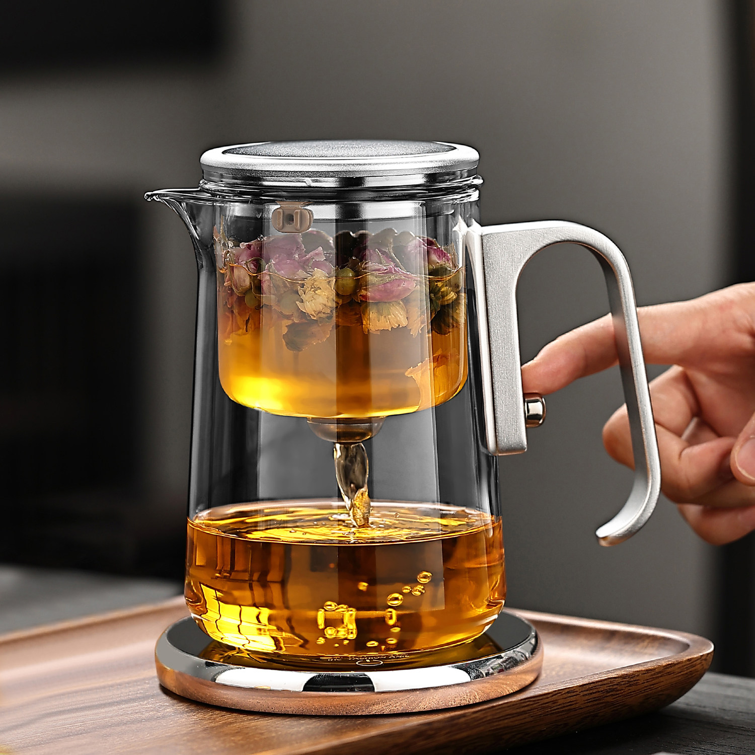 玻璃泡茶壶飘逸杯新款茶水分离杯子办公泡茶专用杯大容量过滤喝茶