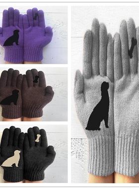 Finger Warmth Fun Dog Bone Cute Printed Gloves