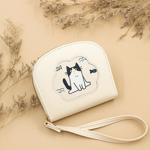 Cat mini handheld coin purse, bank card holder and card cove