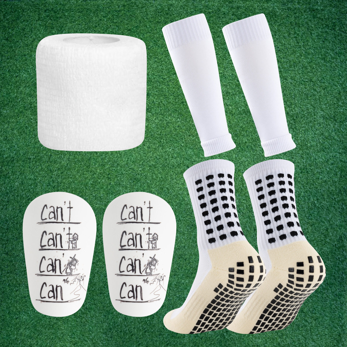 Footballsocks leg guards成人足球袜cant护腿板袜套绑带