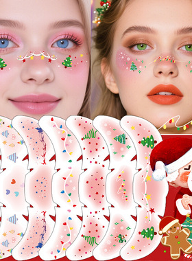 Christmas-themed tattoo sticker that is water-resistant