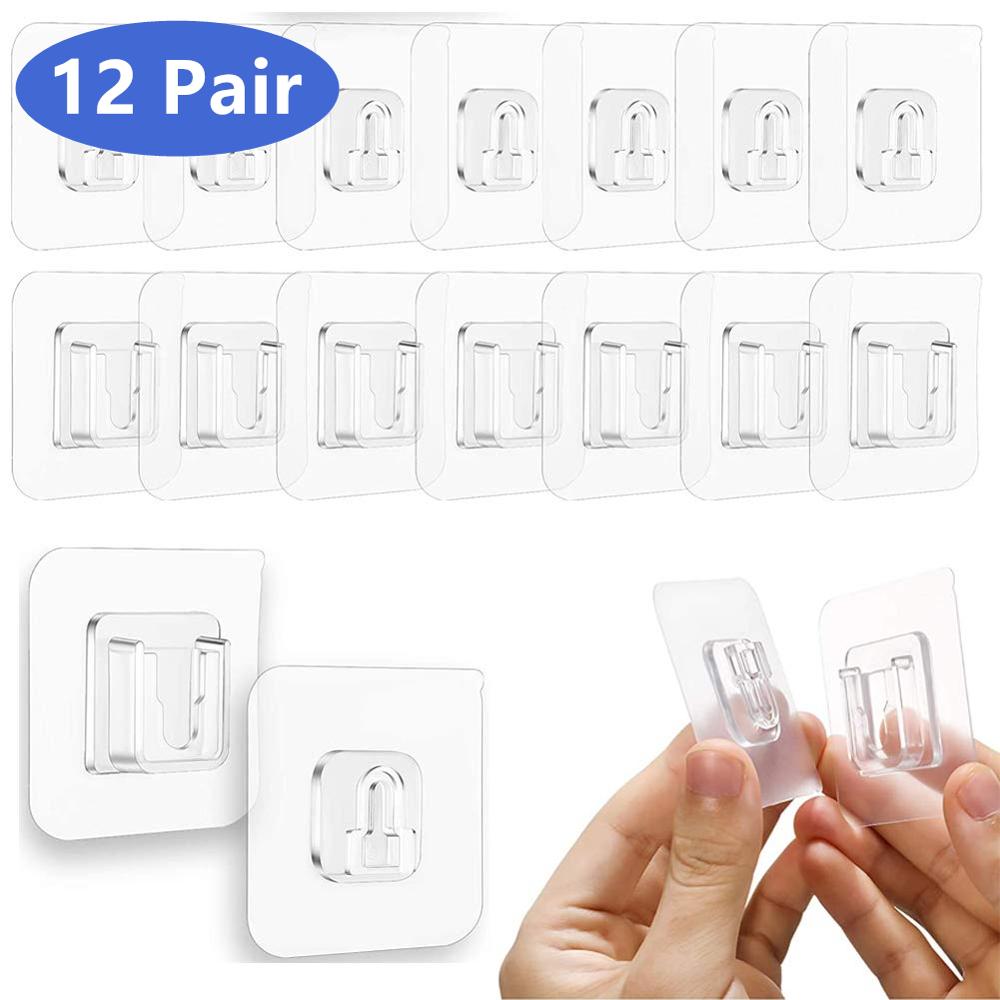 / Pairs Double-Sided Adhesive Wall Hook Hanger Strong Trans 收纳整理 购物车袋/包 原图主图