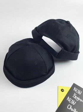 pc Brimless Cotton Skull Cap Men Retro Adjustable Crimped C