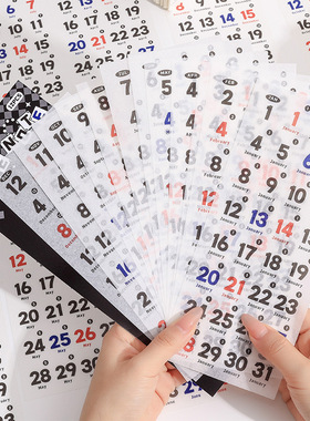 Date Notes 365 days pay handbill sticker perpetual calendar