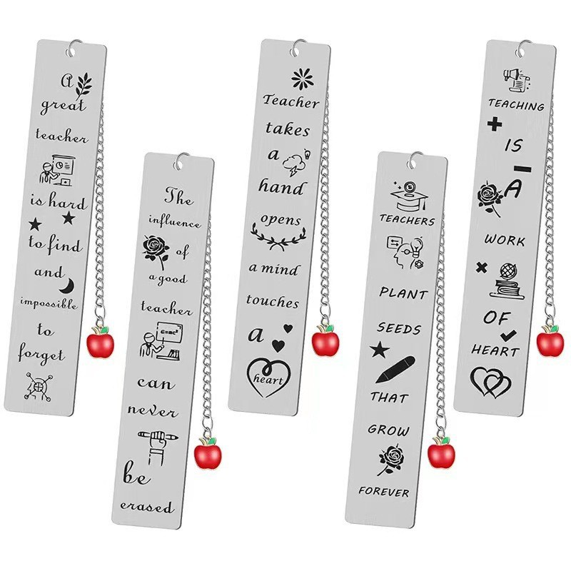 Stainless steel bookmark engraved gift titanium steel